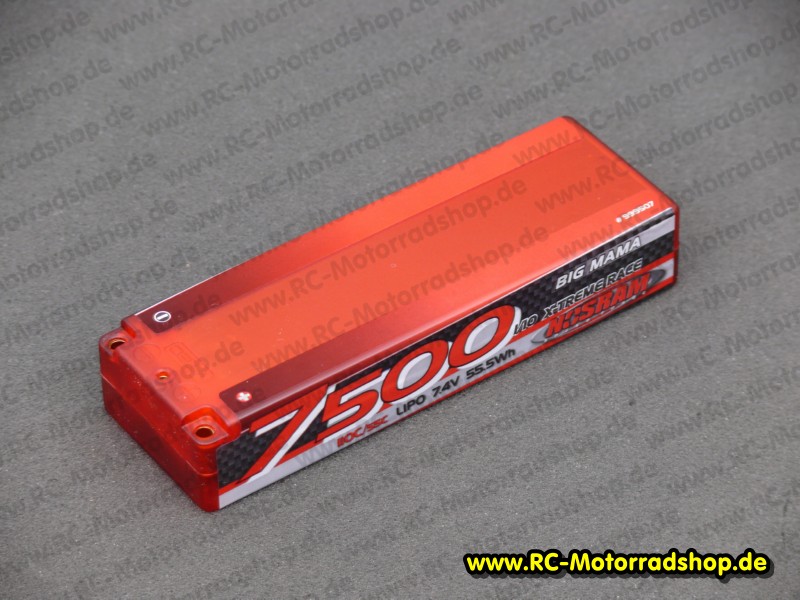 026999507: LiPo Akkupack Nosram X-TREME "BIG MAMA" 7,4V - 7500mAh - 110/55C - 55,5Wh 026999507