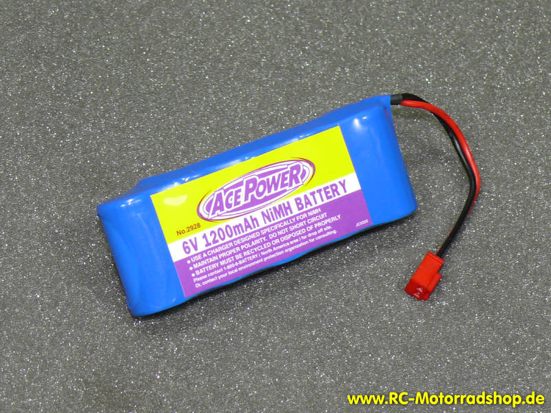 2928: Empfängerakku Ace Power 6 Volt - 1200 mAh NiMH (side-by-side) 2928