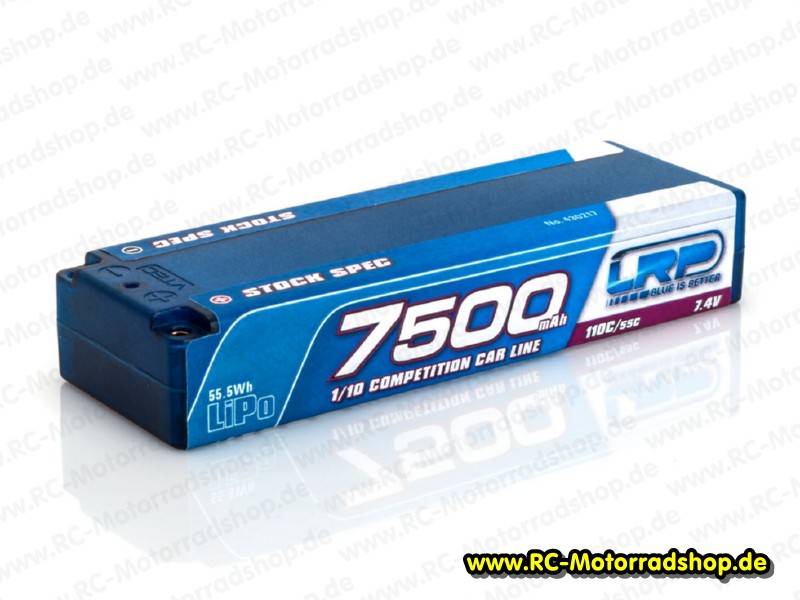 LRP-430217: LiPo Akkupack LRP Stock Spec 7,4V - 7500 mAh (55/110C - 55,5 Wh) LRP-430217