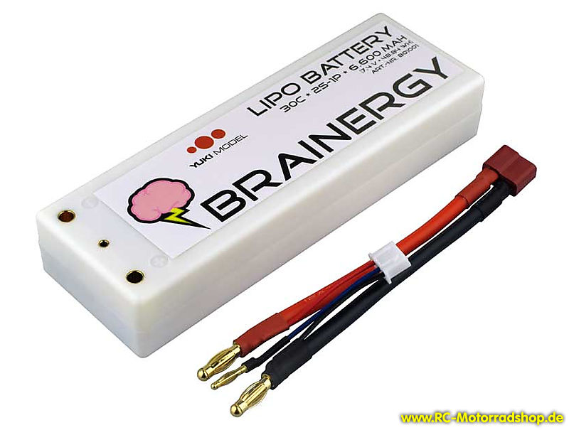 YU-801001: Hardcase-Lipo YUKI BRAINERGY 7,4V - 6600 mAh - 45C (2S1P) YU-801001